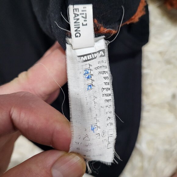 Oversized Alembika Black and Brown Women's Tunic Size S/M - Picture 11 of 11